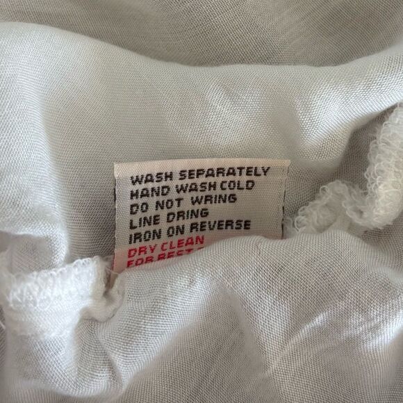 Island Boho White Cotton Embroidered Beaded Tunic Top - Picture 10 of 10